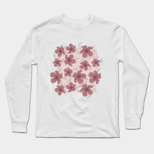 unique hibiscus flowers decorative Long Sleeve T-Shirt